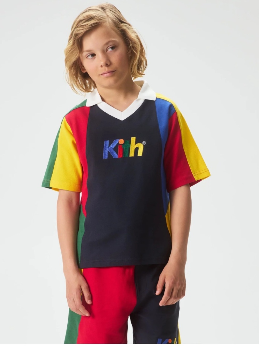 Kith Kids Color-Blocked Trevor Polo Shirt
